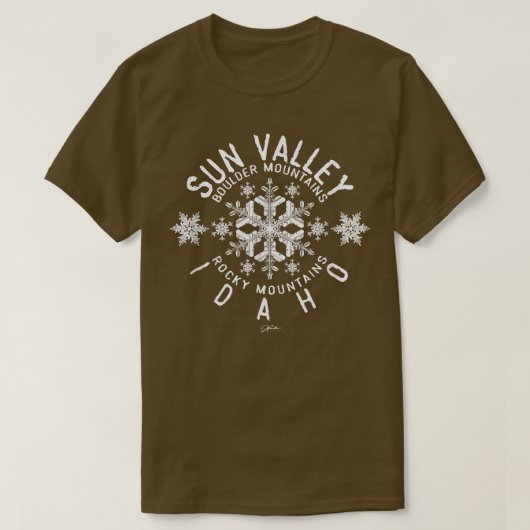 JCombs Sun Valley, Idaho, Snow T-Shirt (Design vorne)