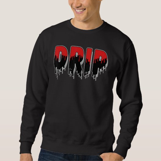 JD 4 Red Thunder Drip Dripping Red Thunder 4s Matc Sweatshirt (Vorderseite)