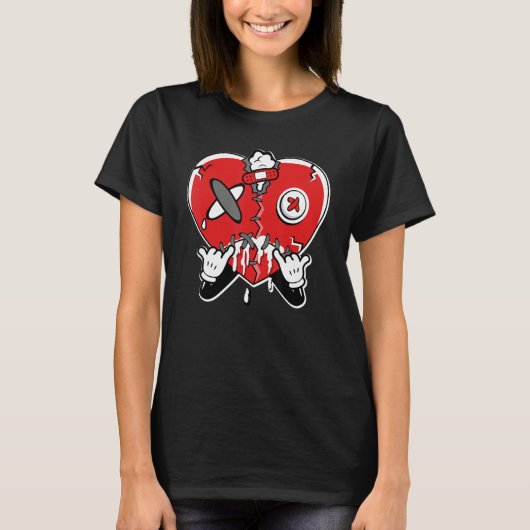 JD 4 Red Thunder Heart Crying  Red Thunder 4s Matc T-Shirt (Vorderseite)