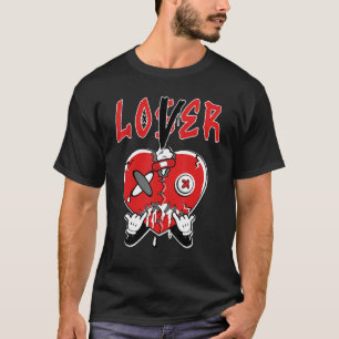 JD 4 Roter Donner Herz tropft Rote Donner 4er Mat T-Shirt