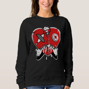 JD 4 Roter Donner Herz Weint Roter Donner 4s Matc Sweatshirt