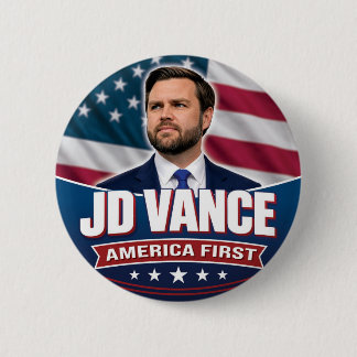 JD Vance 2028 America First Kampagne-Rallye Button