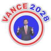 JD Vance 2028 Aufkleber (Vorderseite)