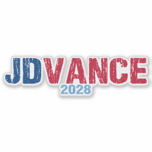 JD Vance 2028 (dis) Aufkleber (Vorderseite)
