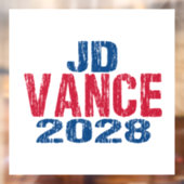 JD Vance 2028 (dis) Fensteraufkleber (Blatt 2)