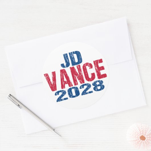 JD Vance 2028 (dis) Runder Aufkleber (Umschlag)