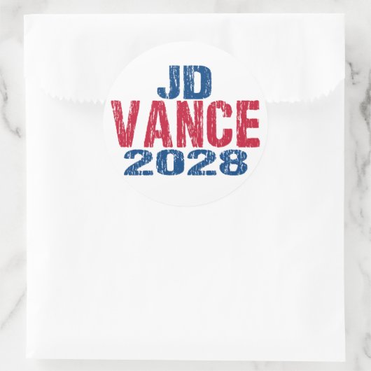 JD Vance 2028 (dis) Runder Aufkleber (Tasche)