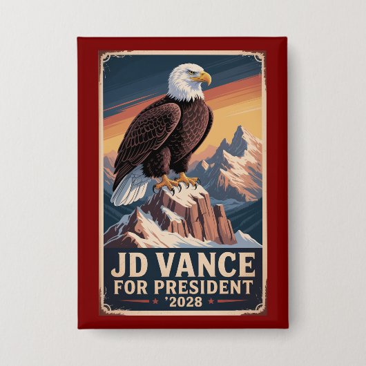 JD Vance 2028 Präsident Amerika zuerst Ohio Button (Vorderseite)