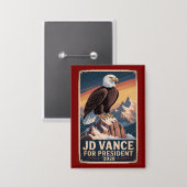 JD Vance 2028 Präsident Amerika zuerst Ohio Button (Vorderseite/Rückseite)