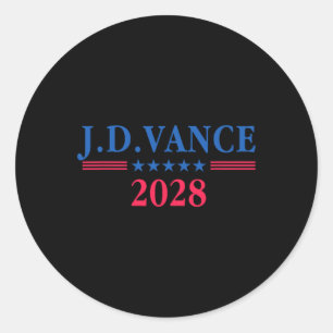 Jd Vance 2028 Präsidentschaftswahlkampagne Trump L Runder Aufkleber