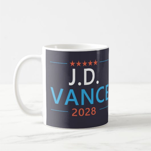JD Vance 2028 Republican Patriotic Kaffeetasse (Links)