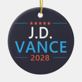 JD Vance 2028 Republican Patriotic Keramik Ornament