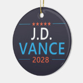 JD Vance 2028 Republican Patriotic Keramik Ornament (Links)