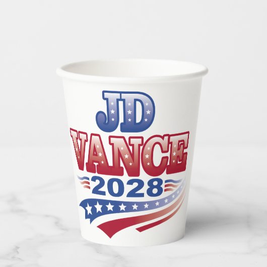 JD Vance 2028 (ssol) Pappbecher (Vorderseite)