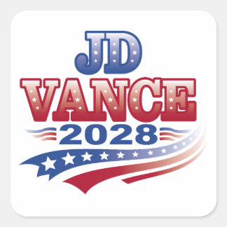 JD Vance 2028 (ssol) Quadratischer Aufkleber
