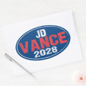 JD Vance 2028 (ungültig) Ovaler Aufkleber (Umschlag)