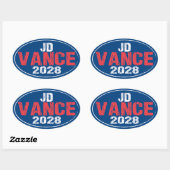 JD Vance 2028 (ungültig) Ovaler Aufkleber (Blatt)