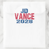 JD Vance 2028 (ungültig) Runder Aufkleber (Tasche)