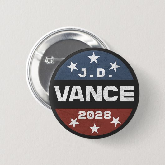 JD Vance 2028 Vance 2028 Retro Election J.D. Vance Button (Vorne & Hinten)