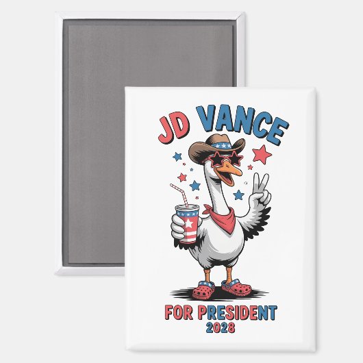 JD Vance 2028 Wahlmagnete Magnet (Vorderseite/Rückseite)