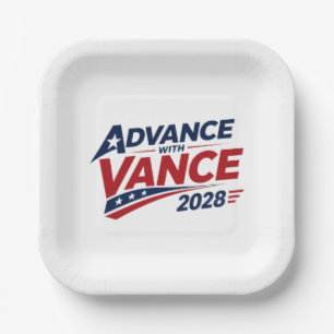 JD Vance für die Präsidentschaftswahl 2028  Pappteller