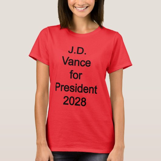 JD Vance für Präsident 2028 T-Shirt (Vorderseite)