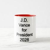 JD Vance für Präsident 2028 Zweifarbige Tasse (Mittel)