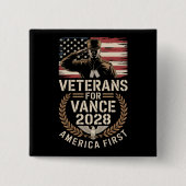 JD VANCE FÜR PRÄSIDENT VETERANEN 2028 Buttons (Vorderseite)