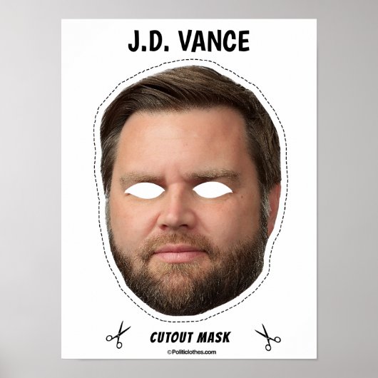 JD Vance Halloween Mask Poster (Vorne)