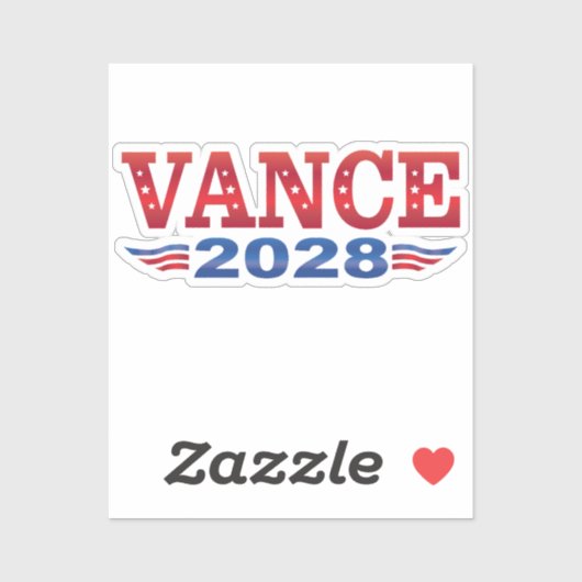 JD Vance Präsident 2028 (bs) Aufkleber (Blatt)