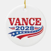 JD Vance Präsident 2028 Keramik Ornament (Hinten)