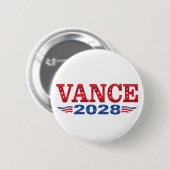 JD Vance President 2028 (bs) Button (Vorne & Hinten)