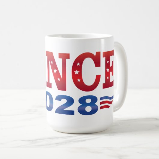 JD Vance President 2028 (bs) Kaffeetasse (VorderseiteRechts)