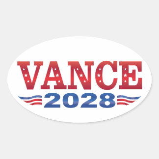 JD Vance President 2028 (bs) Ovaler Aufkleber