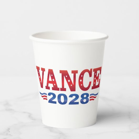 JD Vance President 2028 (bs) Pappbecher (Vorderseite)