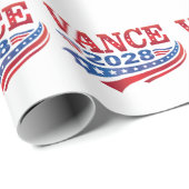 JD Vance President 2028 Geschenkpapier (Rolleneckpunkt)