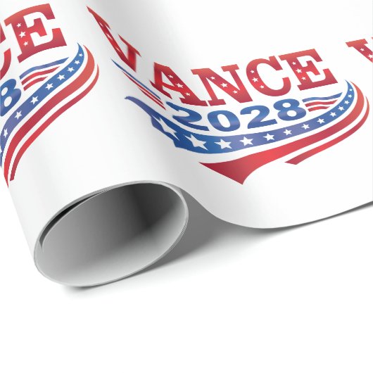 JD Vance President 2028 Geschenkpapier (Rolleneckpunkt)