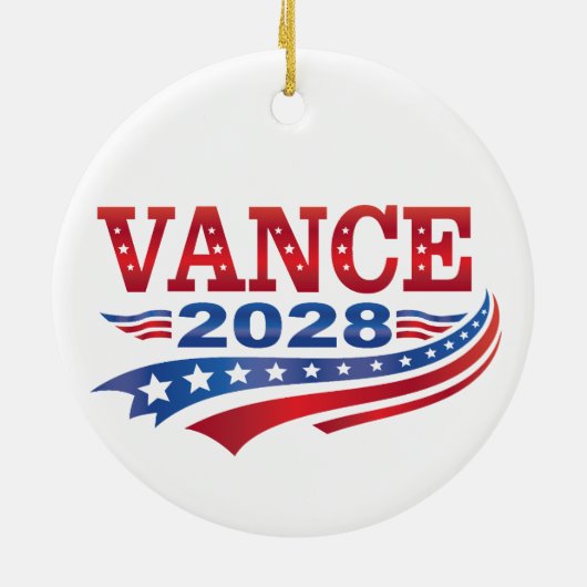 JD Vance President 2028 Keramik Ornament (Hinten)