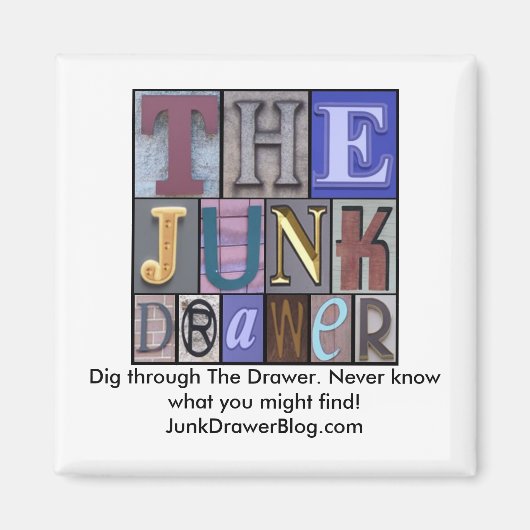 JDLogo, graben Sie durch die Schublade. Weiß nie, Magnet (Vorne)