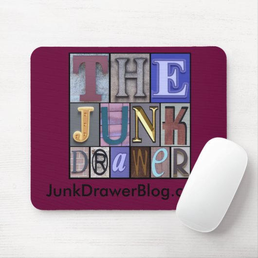 JDLogo, JunkDrawerBlog.com Mousepad (Mit Mouse)