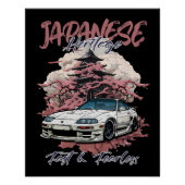 JDM Auto in japanischer Landschaft. Poster (Vorderseite)
