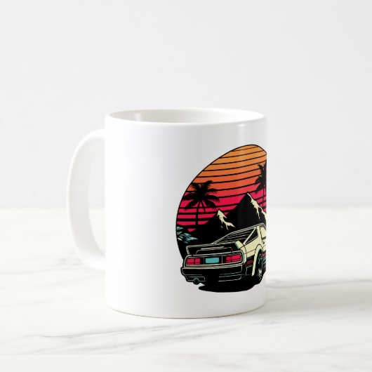 JDM-Auto Japanischer Retro Car Racing Drifting Leg Kaffeetasse (Vorderseite Links)