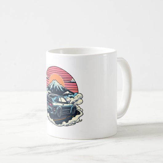 JDM-Auto Japanischer Retro Car Racing Drifting Leg Kaffeetasse (VorderseiteRechts)