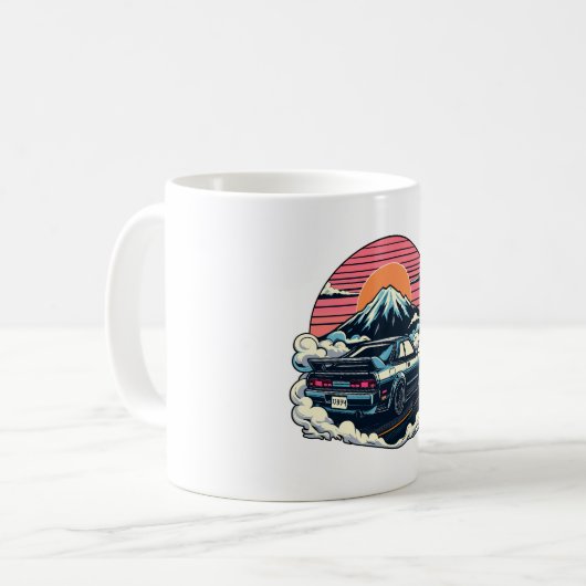 JDM-Auto Japanischer Retro Car Racing Drifting Leg Kaffeetasse (Vorderseite Links)
