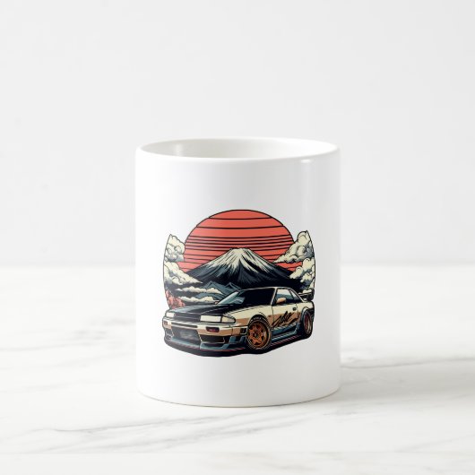 JDM-Auto Japanischer Retro Car Racing Drifting Leg Kaffeetasse (Mittel)