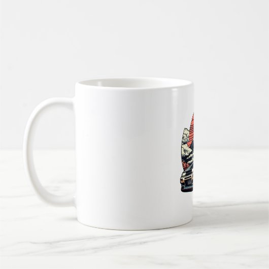 JDM-Auto Japanischer Retro Car Racing Drifting Leg Kaffeetasse (Links)