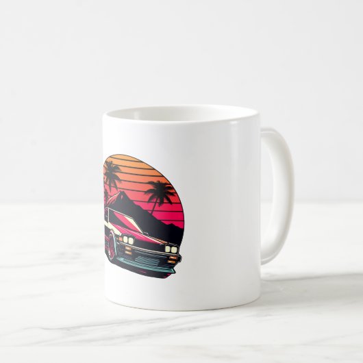 JDM-Auto Japanischer Retro Car Racing Drifting Leg Kaffeetasse (VorderseiteRechts)