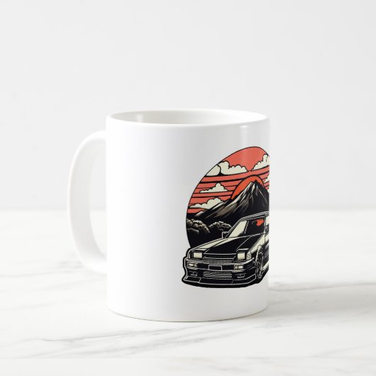 JDM-Auto Japanischer Retro Car Racing Drifting Leg Kaffeetasse (Vorderseite Links)