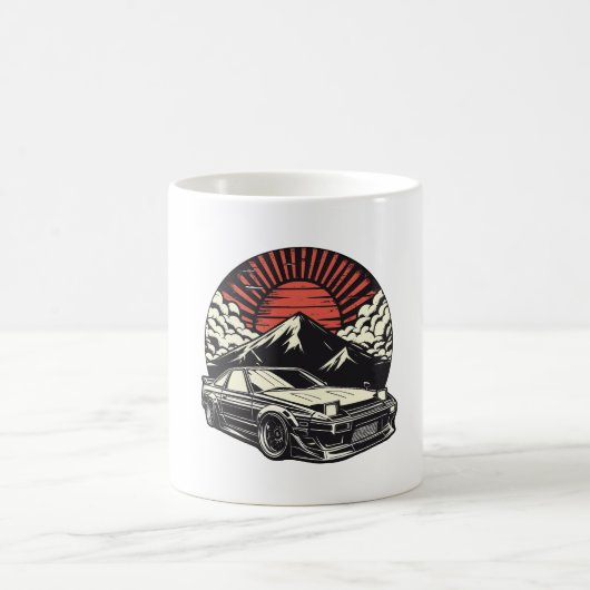 JDM-Auto Japanischer Retro Car Racing Drifting Leg Kaffeetasse (Mittel)