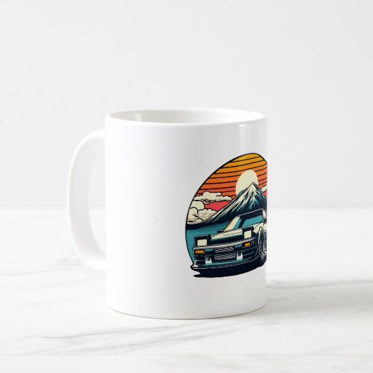 JDM-Auto Japanischer Retro Car Racing Drifting Leg Kaffeetasse (Vorderseite Links)
